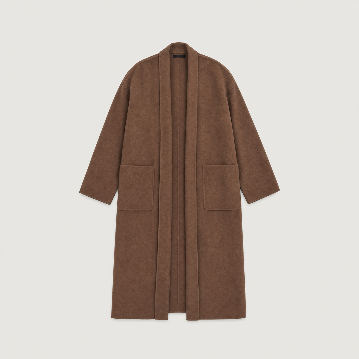 Cardigan long ouvert à poches plaquées — Amielle Paris — vue 8