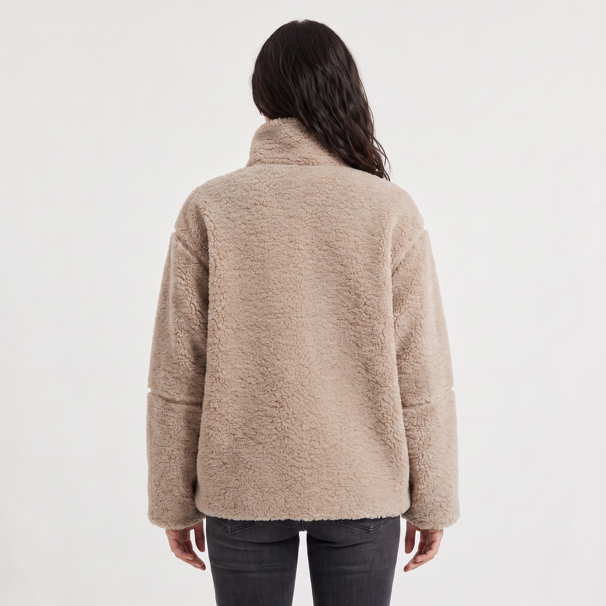 Veste teddy ample zippée à poches — Amielle Paris — vue 5