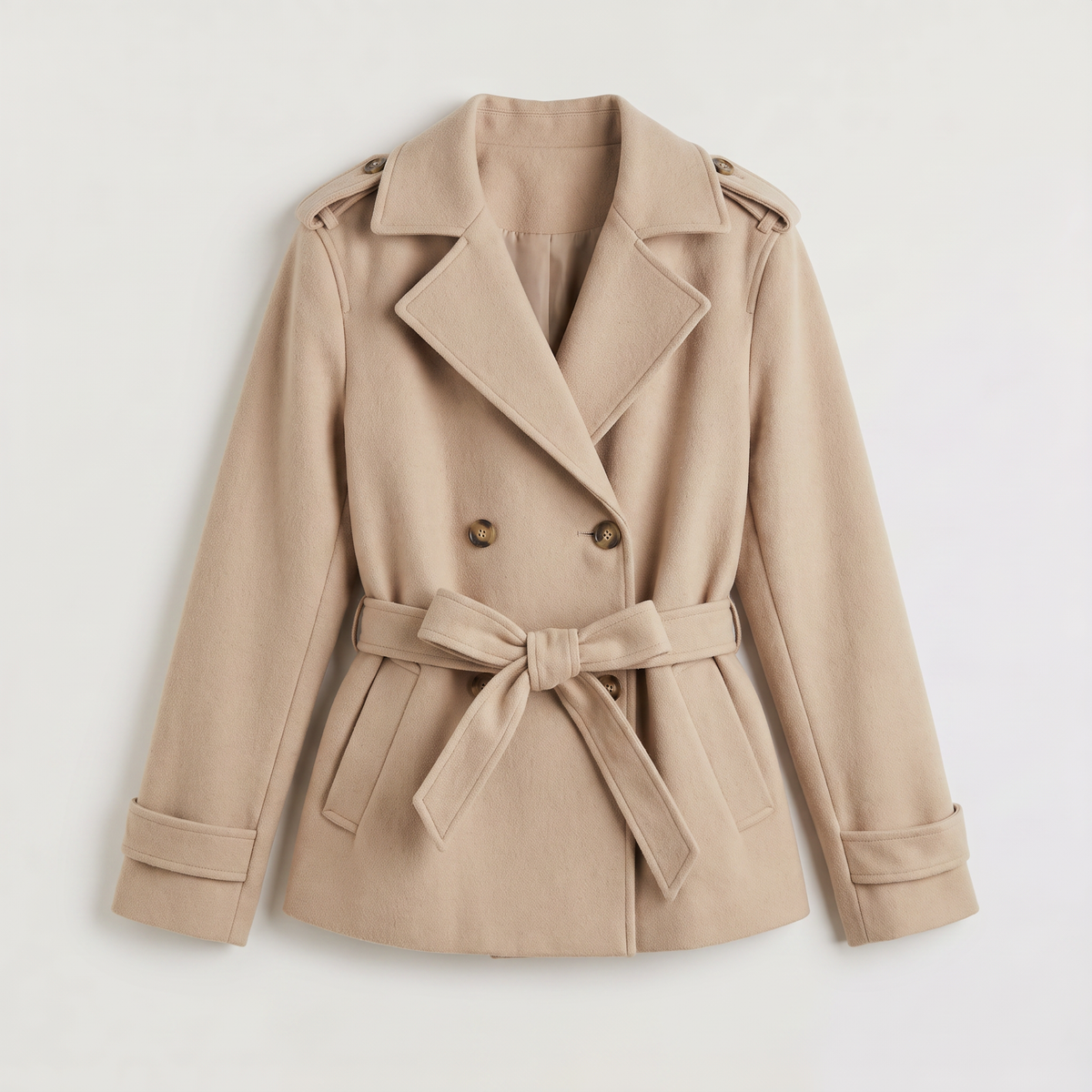 Manteau court ample en laine mélangée — Amielle Paris — vue 6