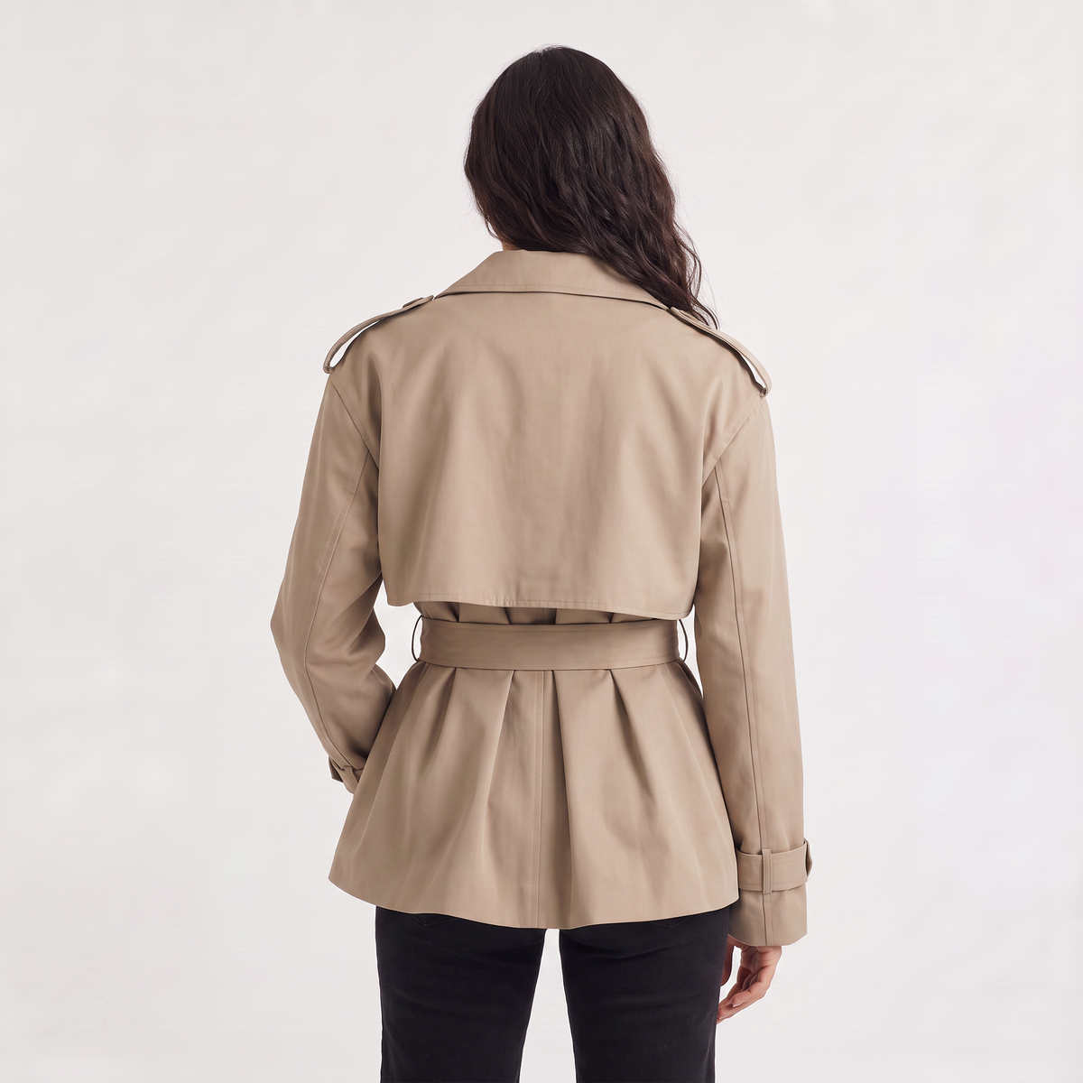 Manteau court ample en laine mélangée — Amielle Paris — vue 4