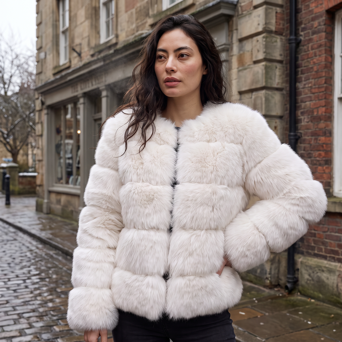 Veste en fausse fourrure à fermeture dissimulée — Amielle Paris — vue 3