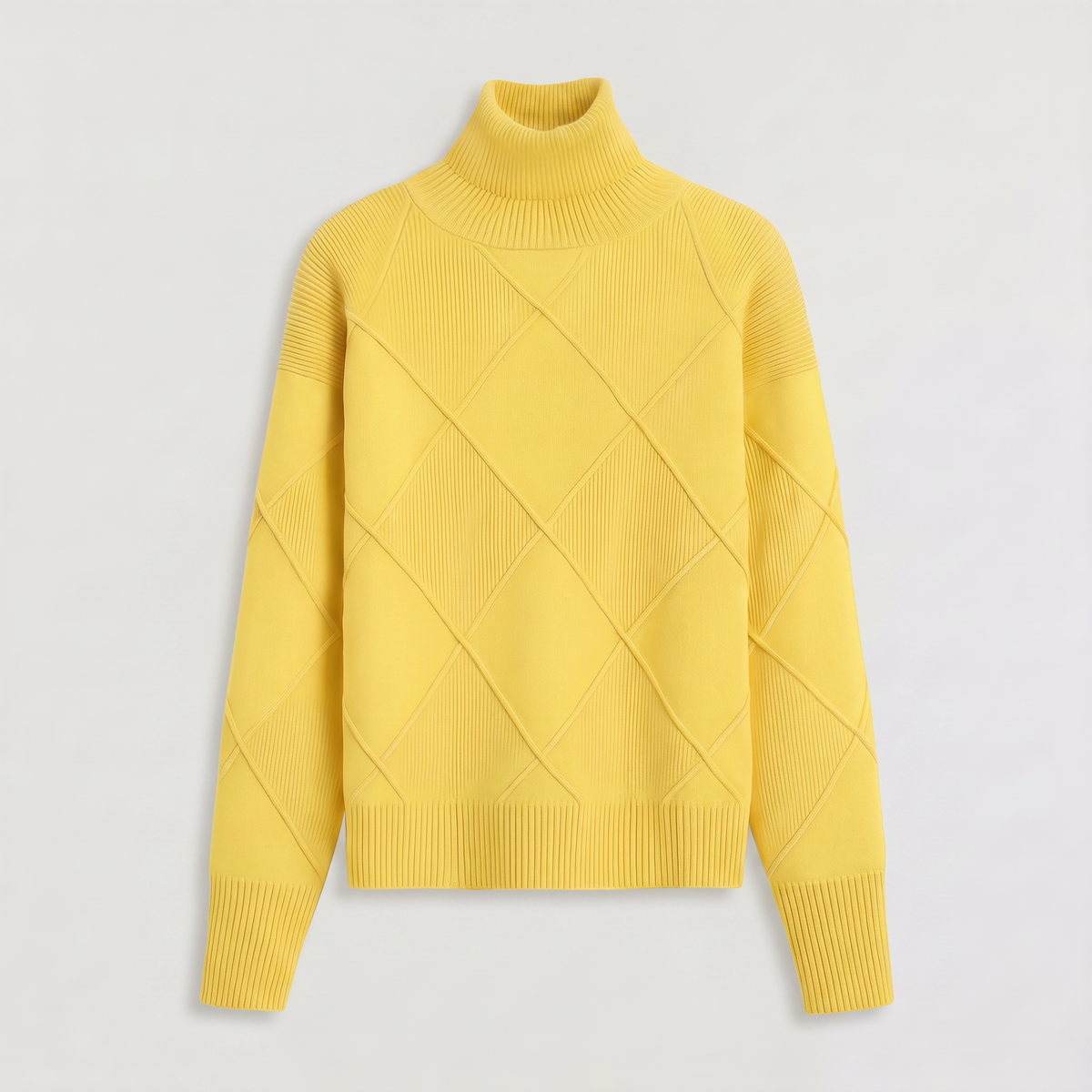 Pull ample à col roulé et torsades — Amielle Paris — vue 9