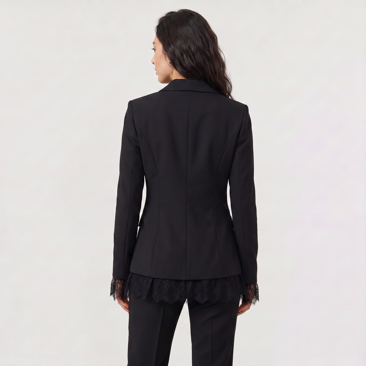 Blazer en dentelle à col à revers — Amielle Paris — vue 6