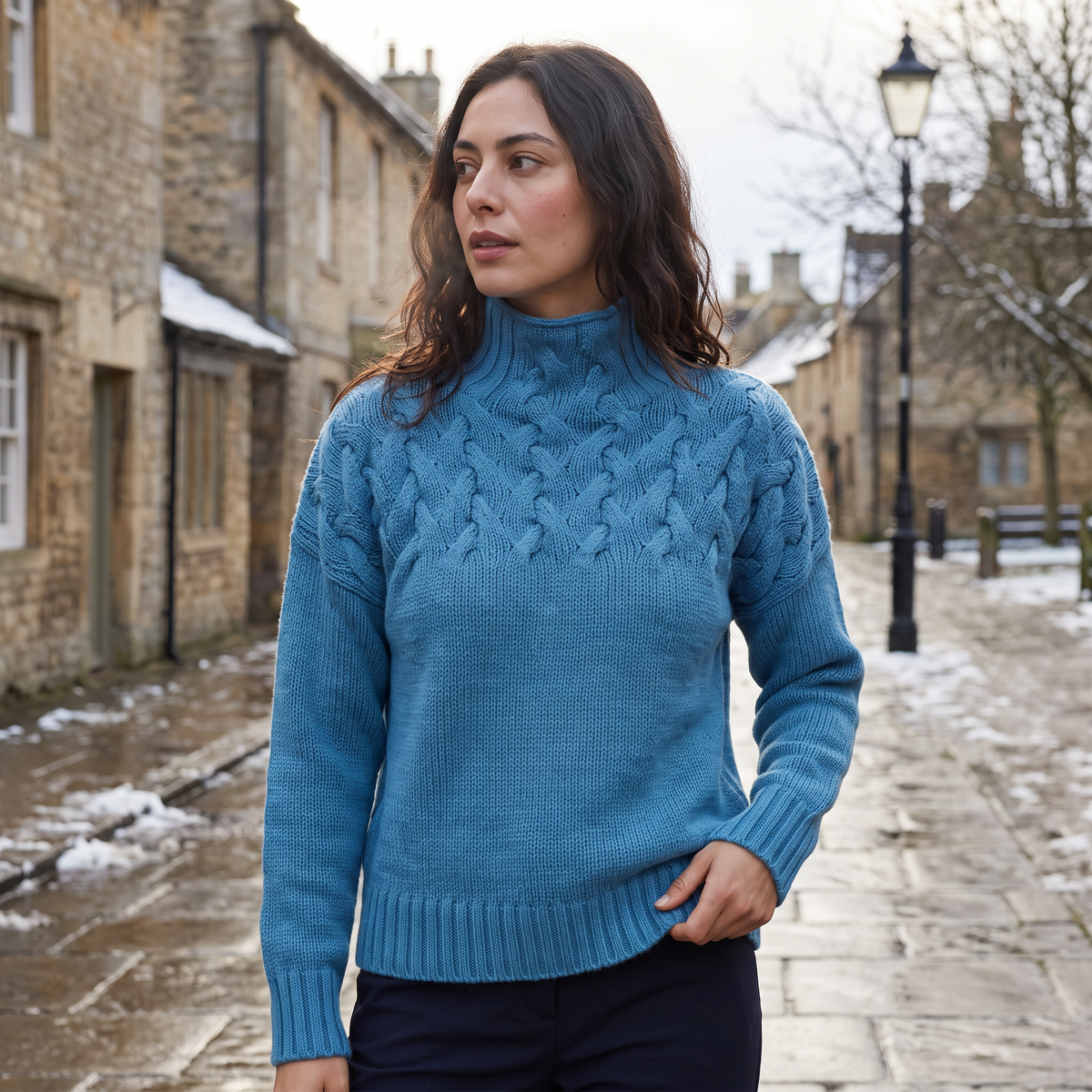 Pull décontracté en maille à col roulé — Amielle Paris — vue 3