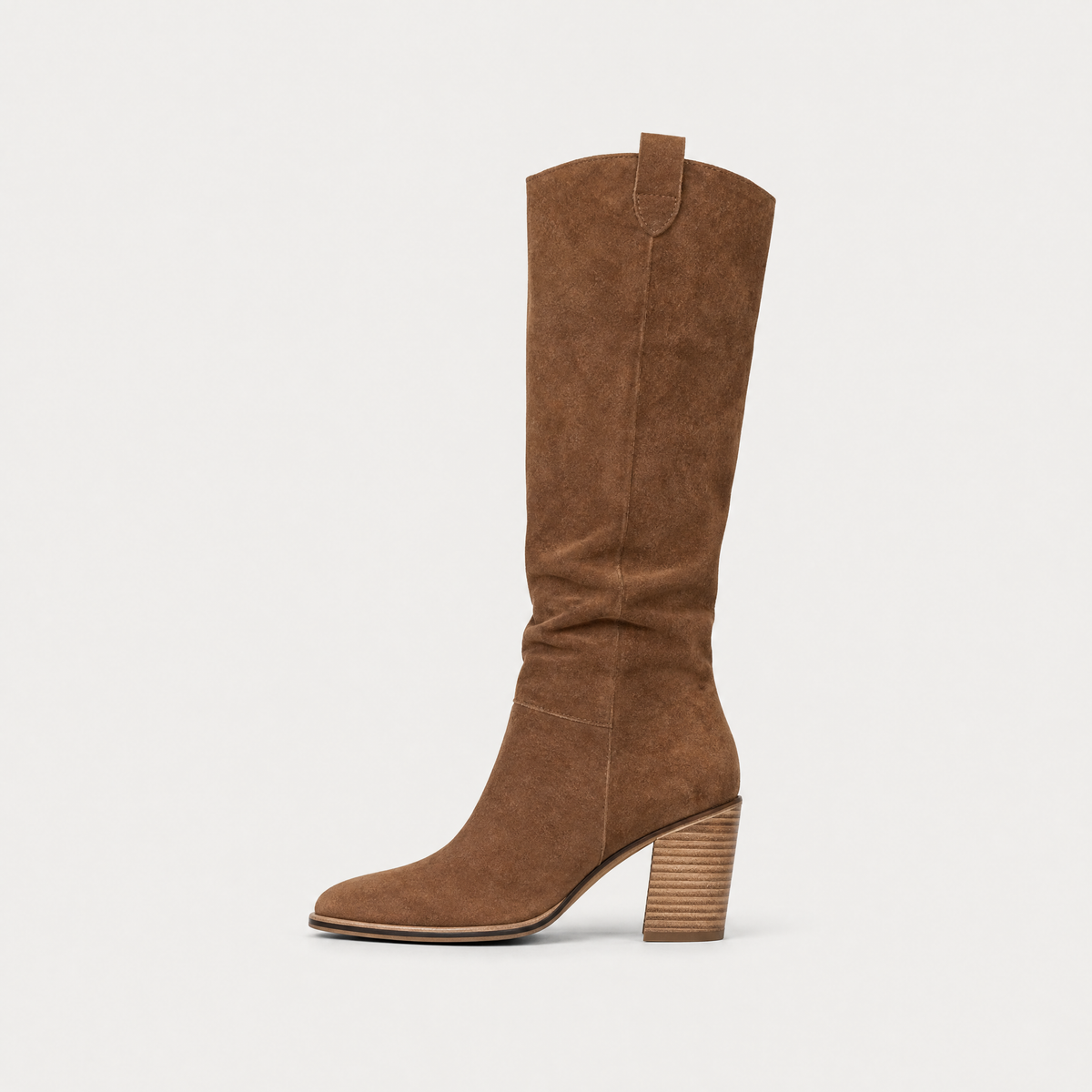Bottes hautes en simili cuir à semelle rembourrée — Amielle Paris — vue 1