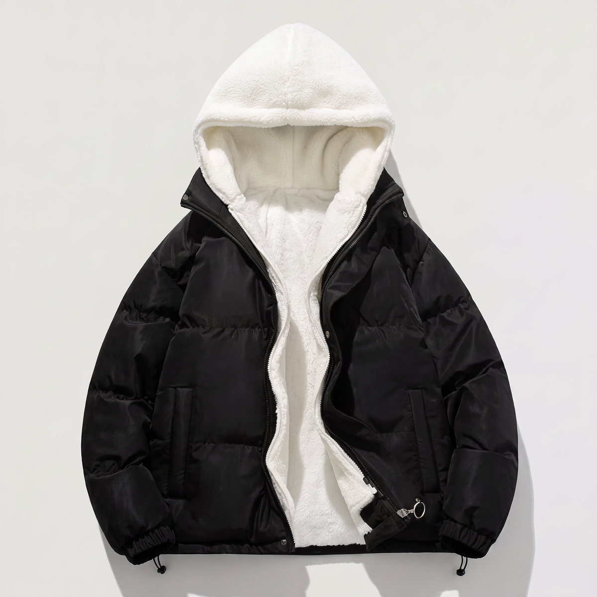 Doudoune à capuche doublée de polaire sherpa — Amielle Paris — vue 6