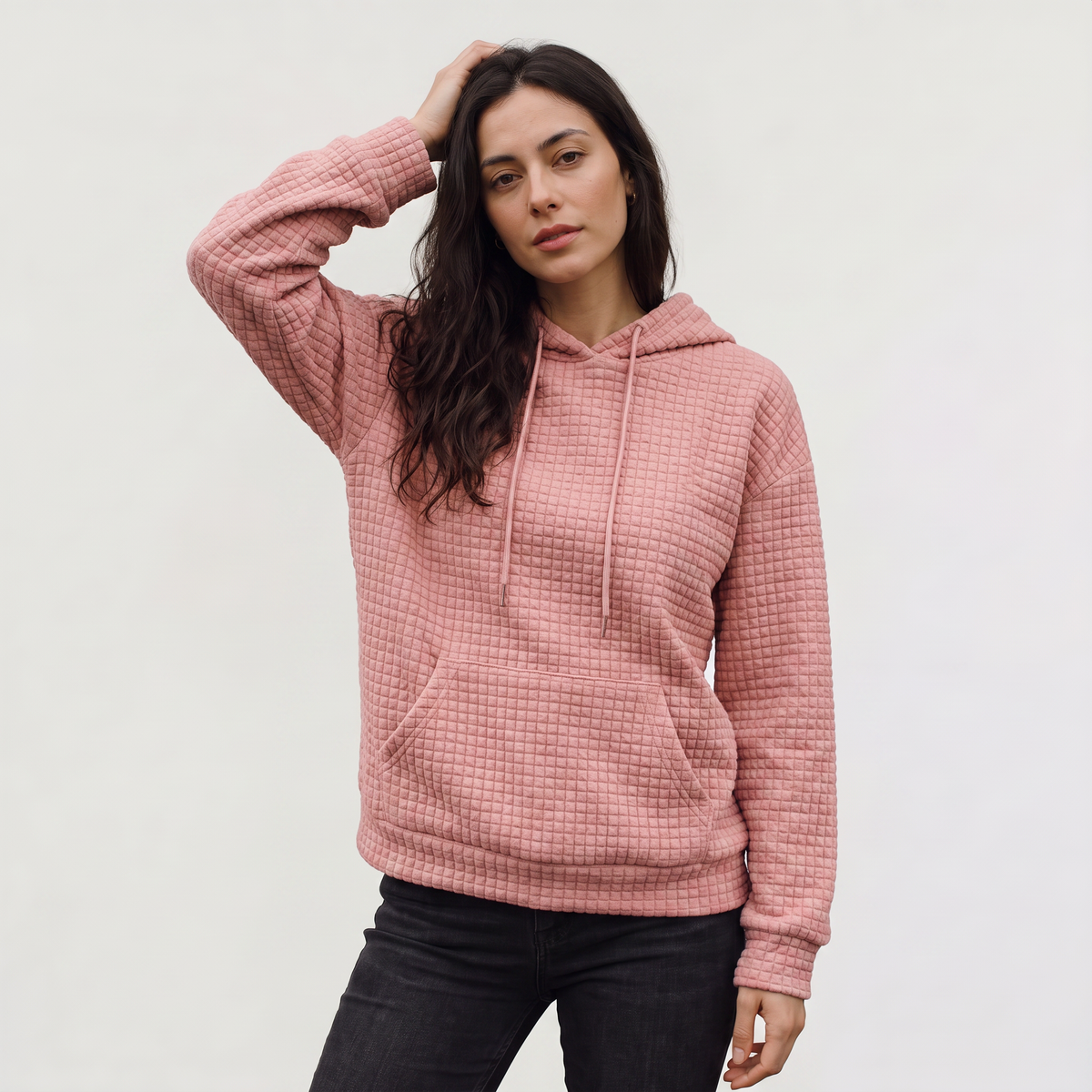 Sweat matelassé à capuche et poche kangourou — Amielle Paris — vue 10