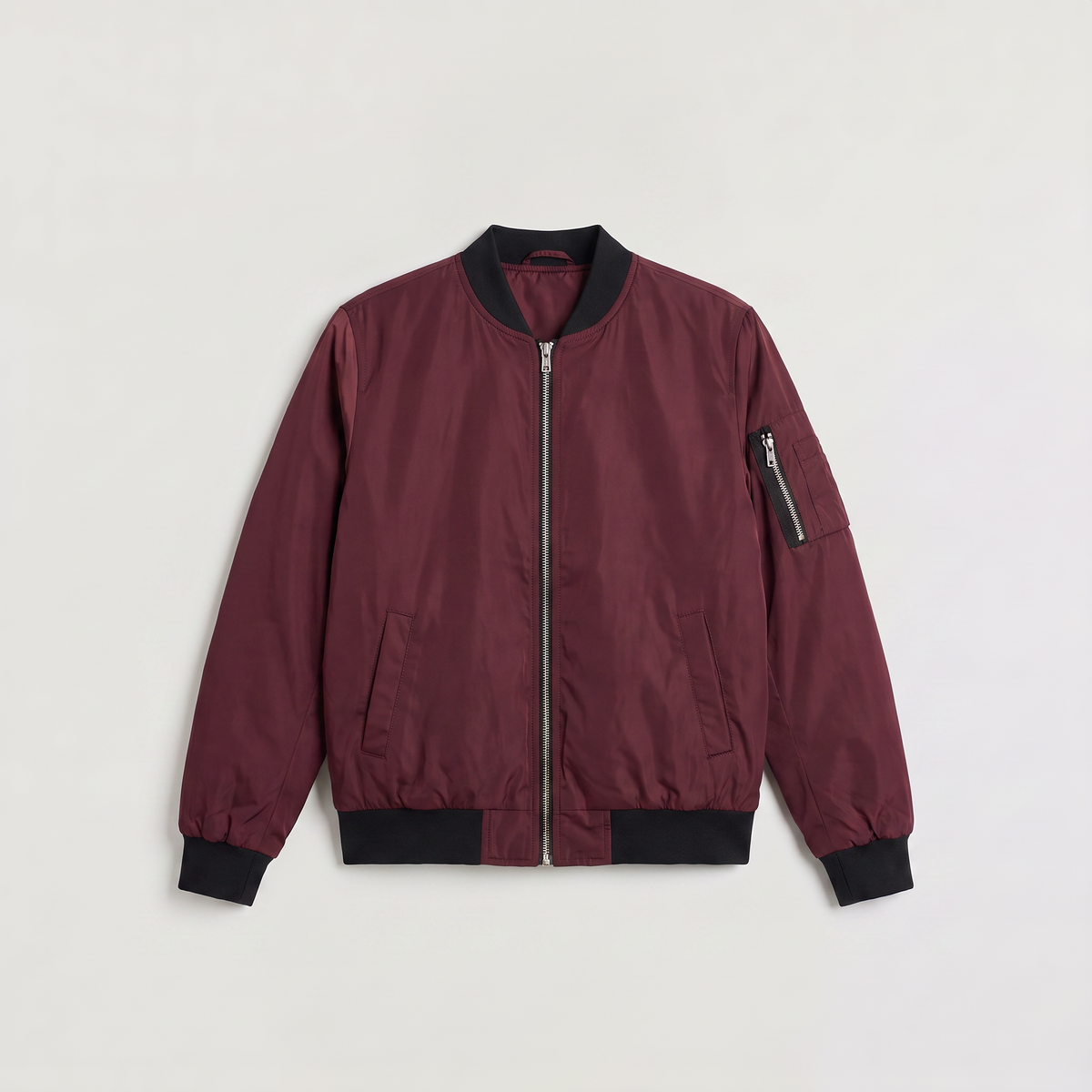 Bomber zippé à bords côtelés contrastants — Amielle Paris — vue 6