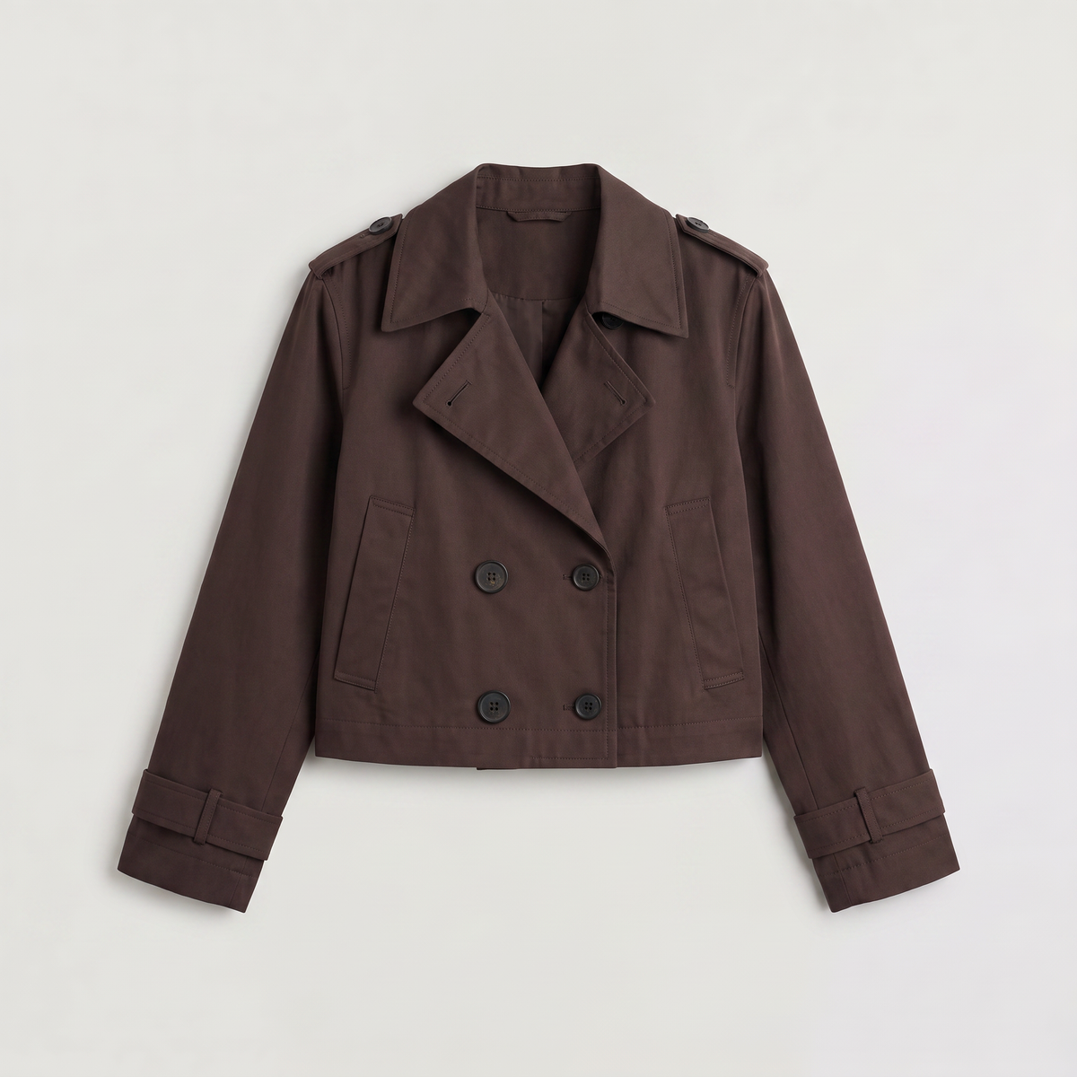 Trench court croisé à larges revers — Amielle Paris — vue 7
