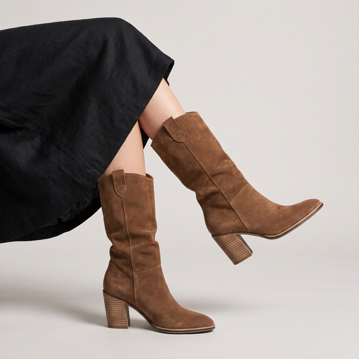 Bottes hautes en simili cuir à semelle rembourrée — Amielle Paris — vue 5