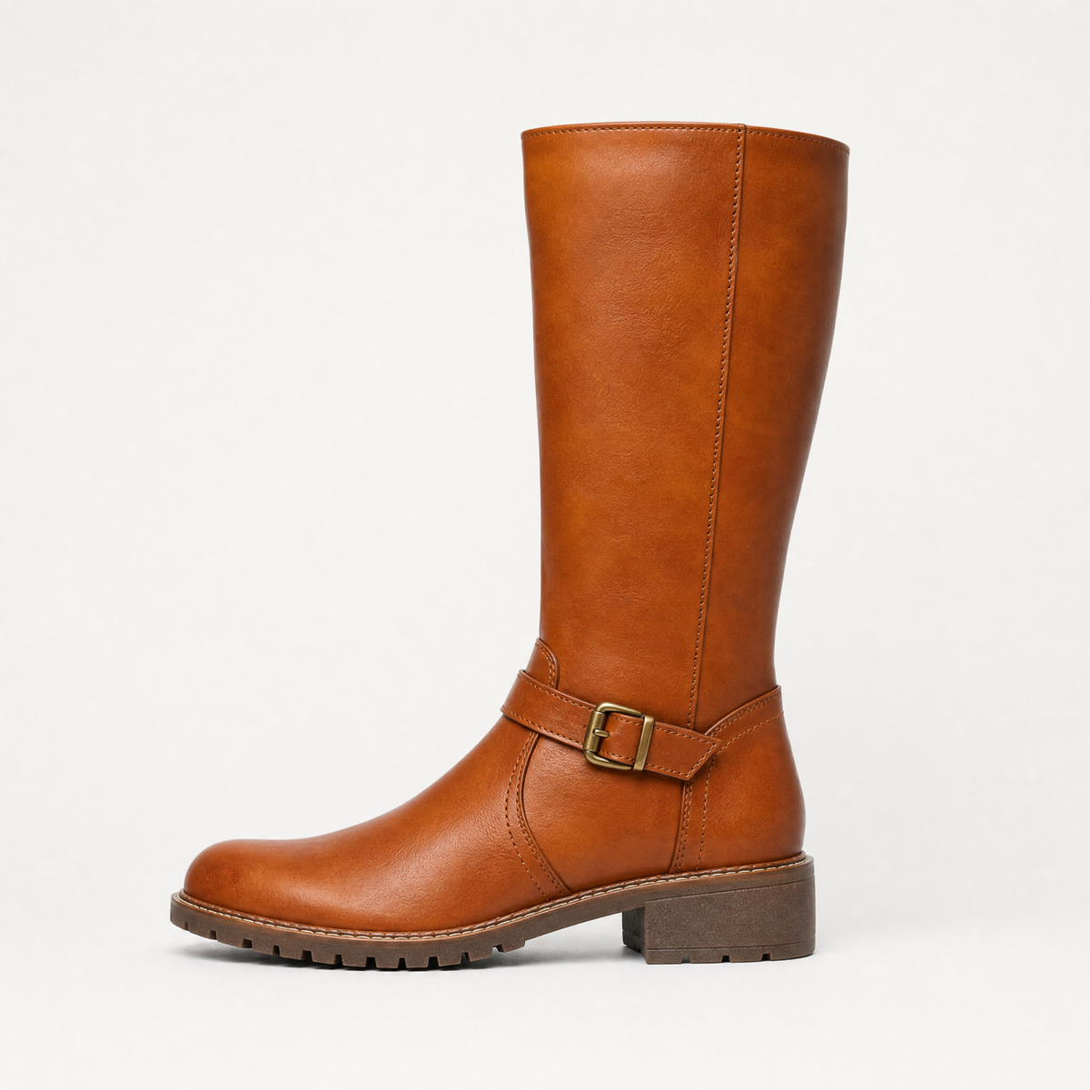 Bottes cavalières en simili cuir à boucle décorative — Amielle Paris — vue 1