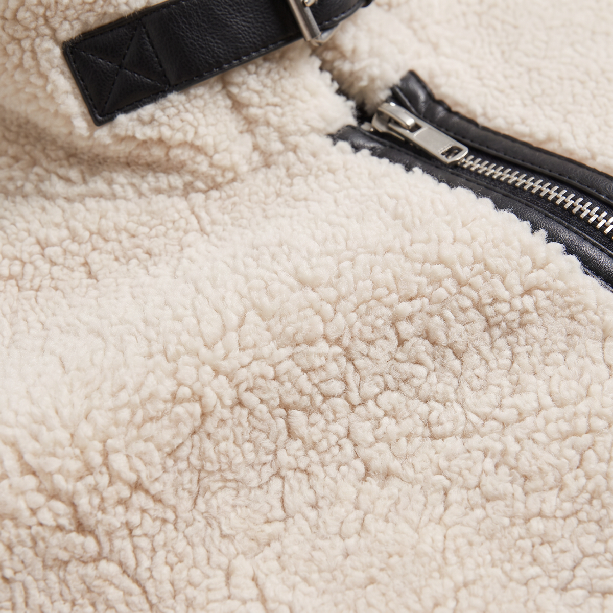 Veste teddy zippée à finitions contrastées — Amielle Paris — vue 7