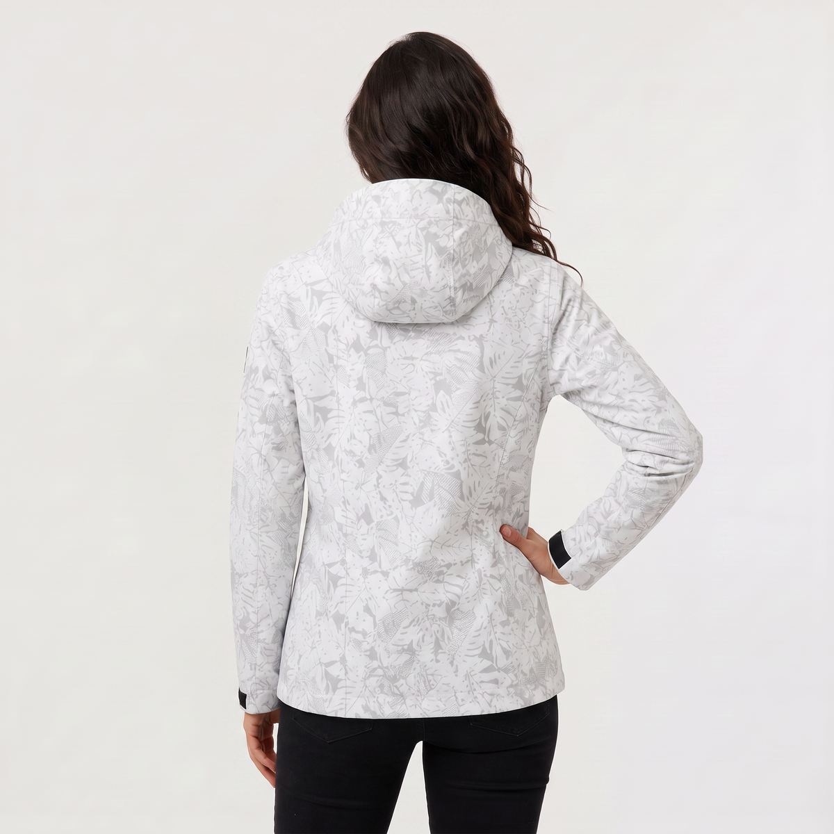 Veste légère à capuche et imprimé feuilles — Amielle Paris — vue 3