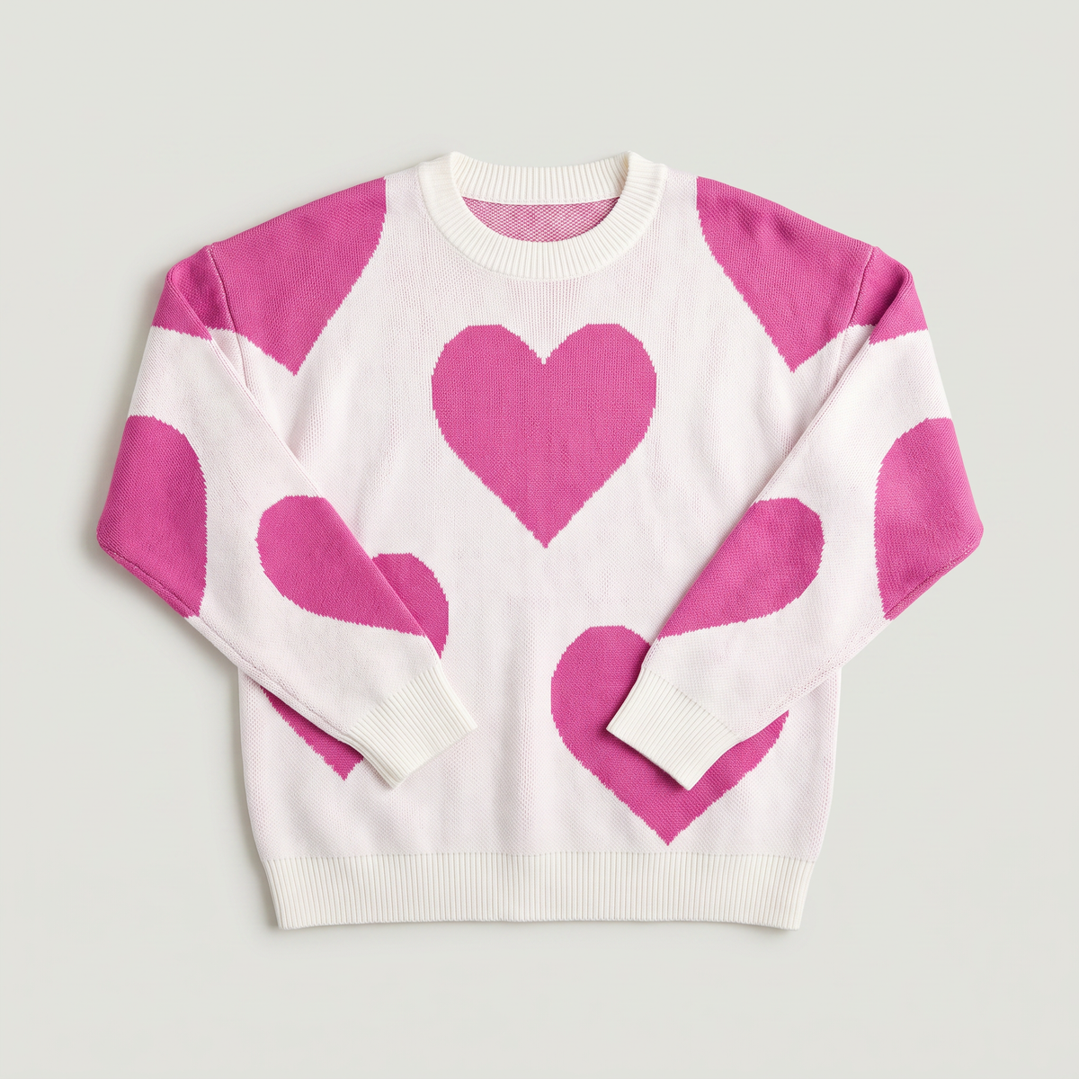 Pull à motifs cœurs et col rond — Amielle Paris — vue 6
