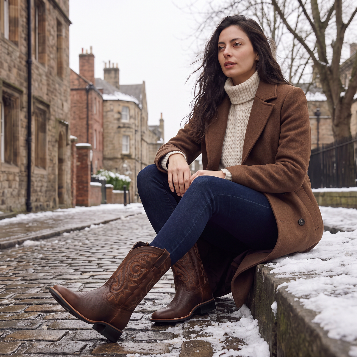 Bottes western brodées à bout pointu — Amielle Paris — vue 2