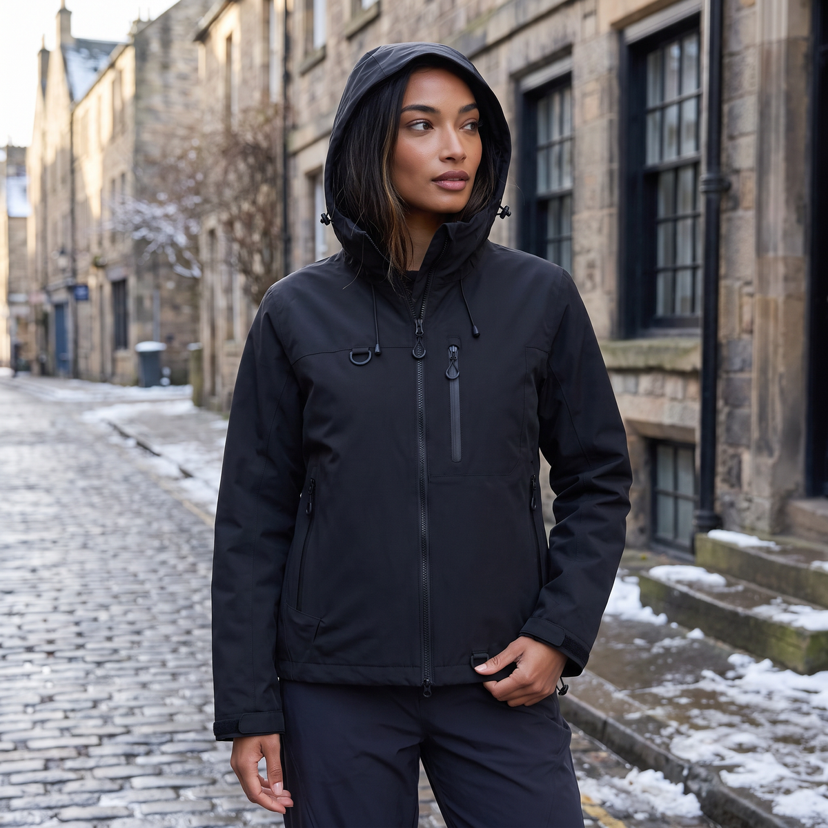 Veste courte à capuche et poches zippées — Amielle Paris — vue 2