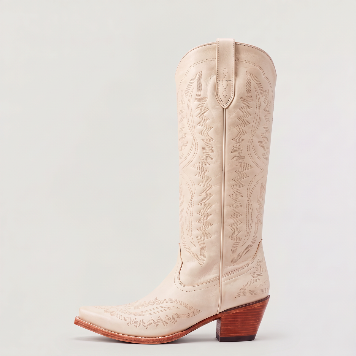 Bottes western hautes à surpiqûres contrastantes — Amielle Paris — vue 8