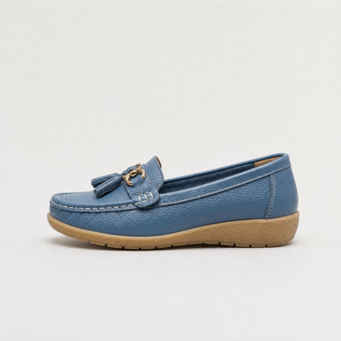 Mocassins à pampilles et anneau métallique