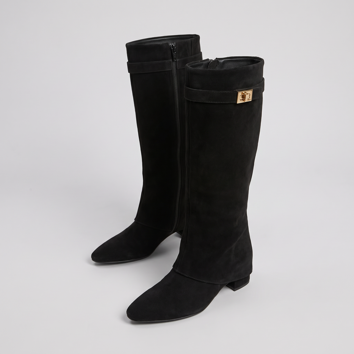 Bottes hautes à bout pointu et petit talon bloc — Amielle Paris — vue 4
