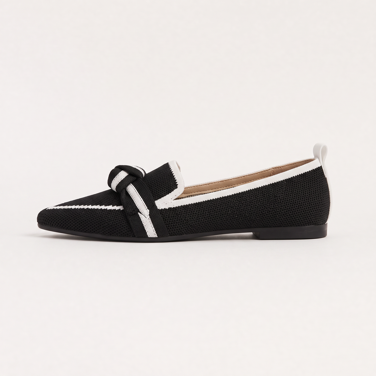 Mocassins en maille à bout pointu et nœud — Amielle Paris — vue 10