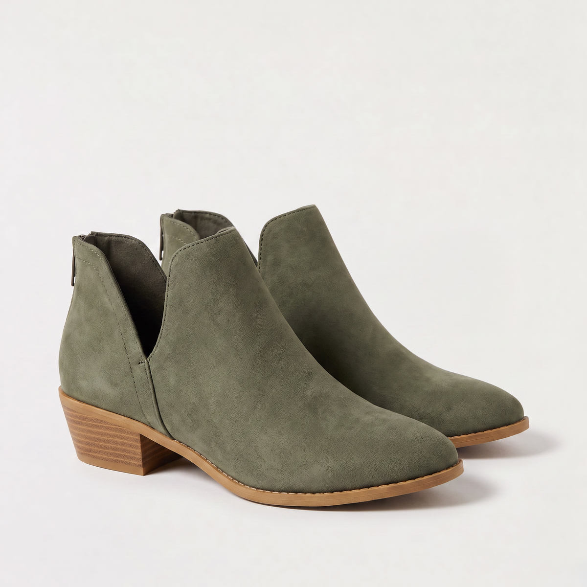 Bottines décolletées en V à zip et pampille — Amielle Paris — vue 4