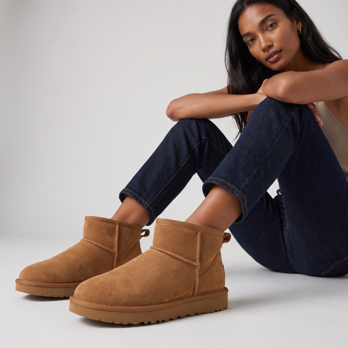 Bottines en daim doublées de peau lainée — Amielle Paris — vue 3