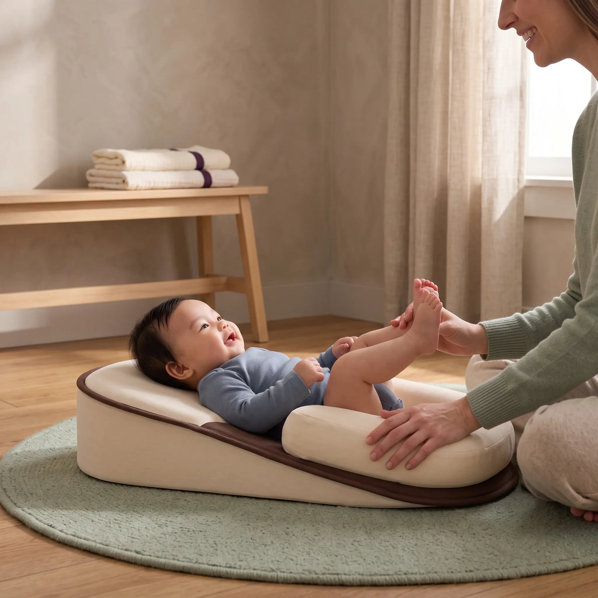 Coussin bébé incliné avec housse en coton — vue 18