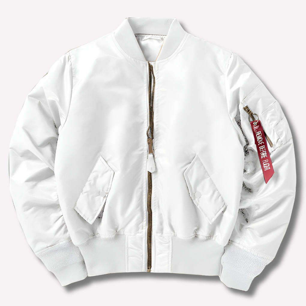 Lucas — Bomber femme zippé à poche de manche — Amielle Paris