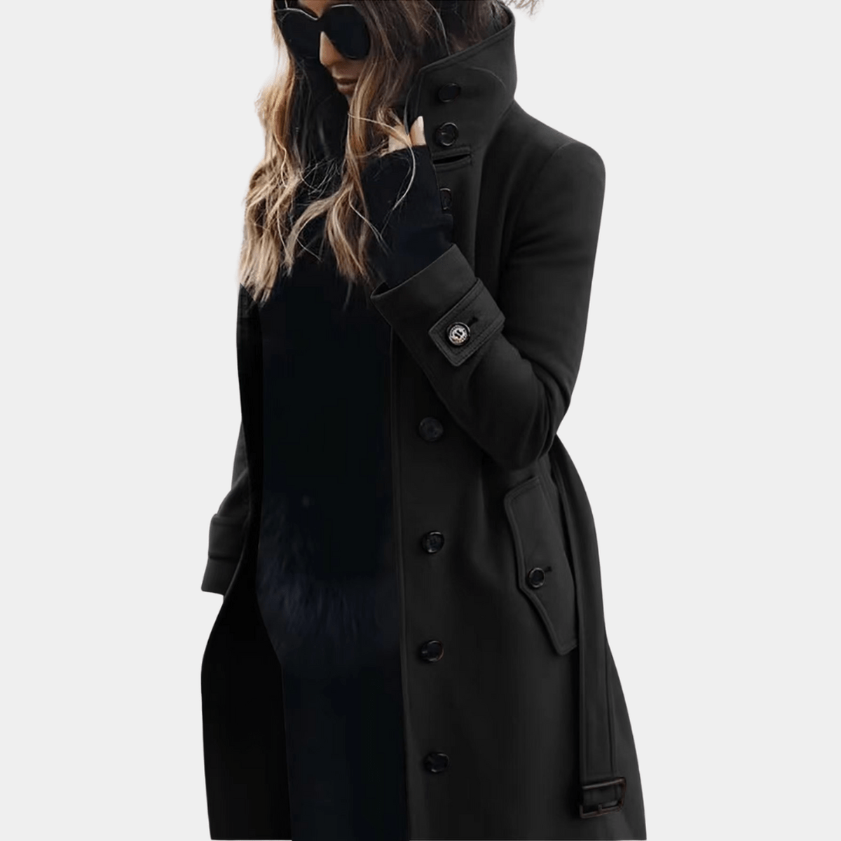 Alicia — Manteau ajusté à doublure matelassée — Amielle Paris