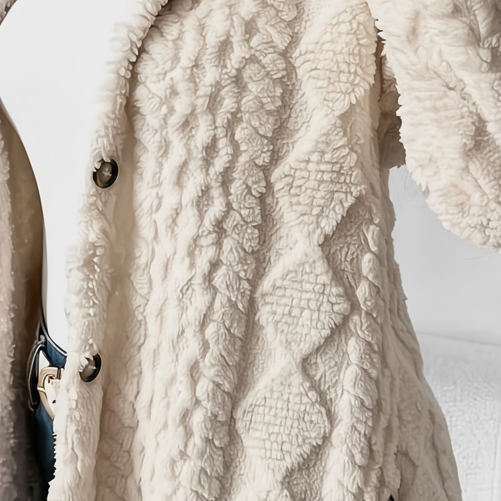 Olivia — Cardigan long boutonné à poches — Amielle Paris