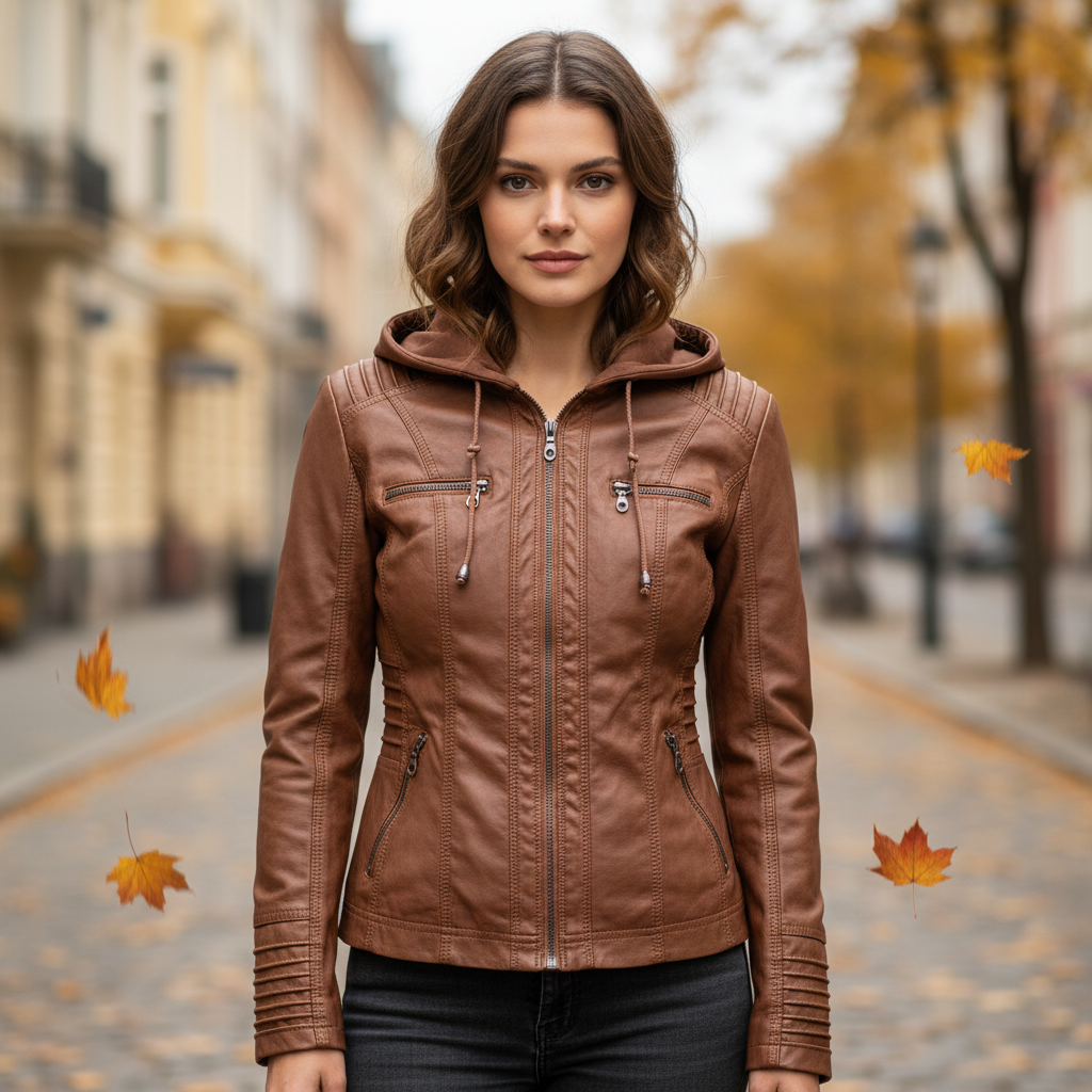 Eden — Veste matelassée ajustée à capuche — Amielle Paris