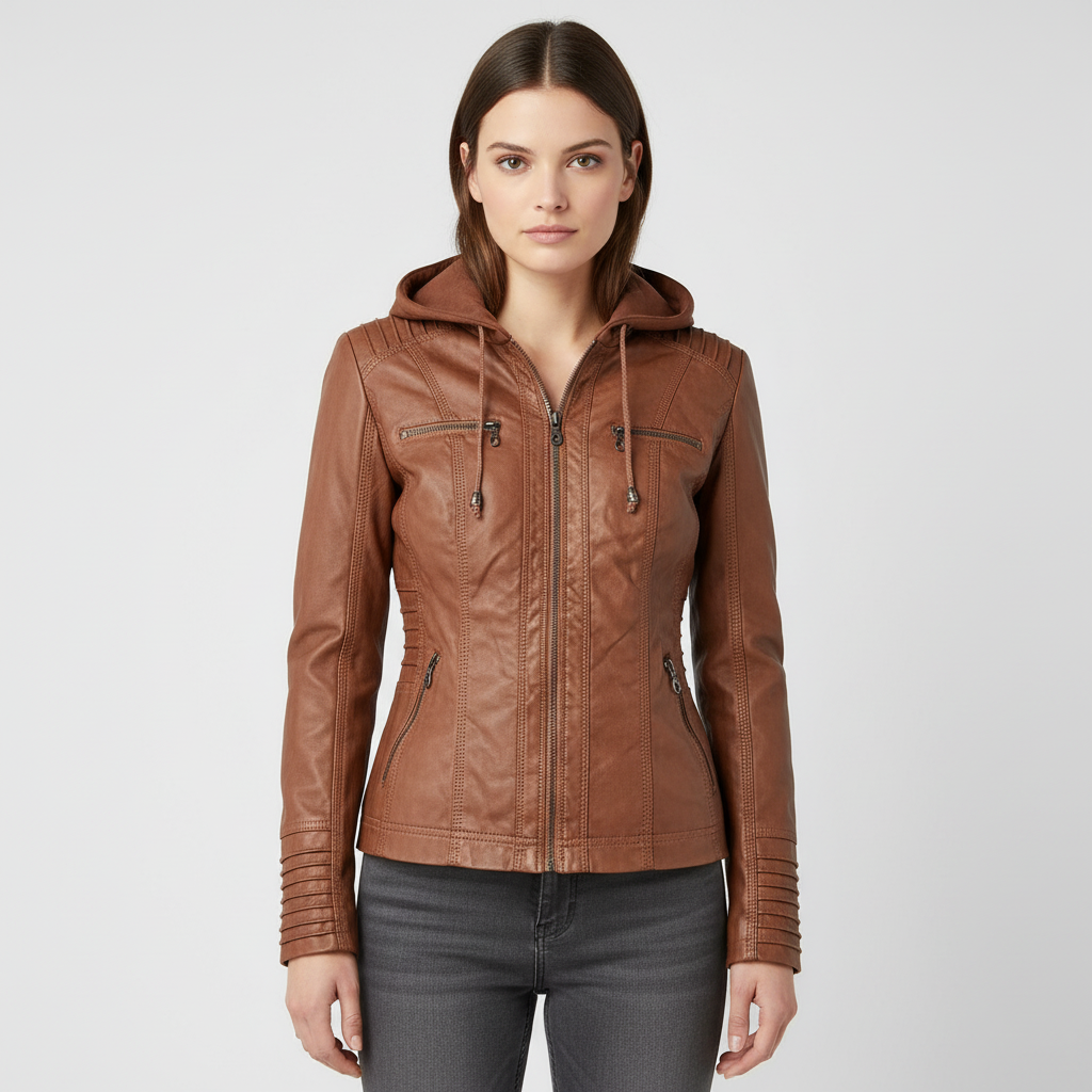 Eden — Veste matelassée ajustée à capuche — Amielle Paris