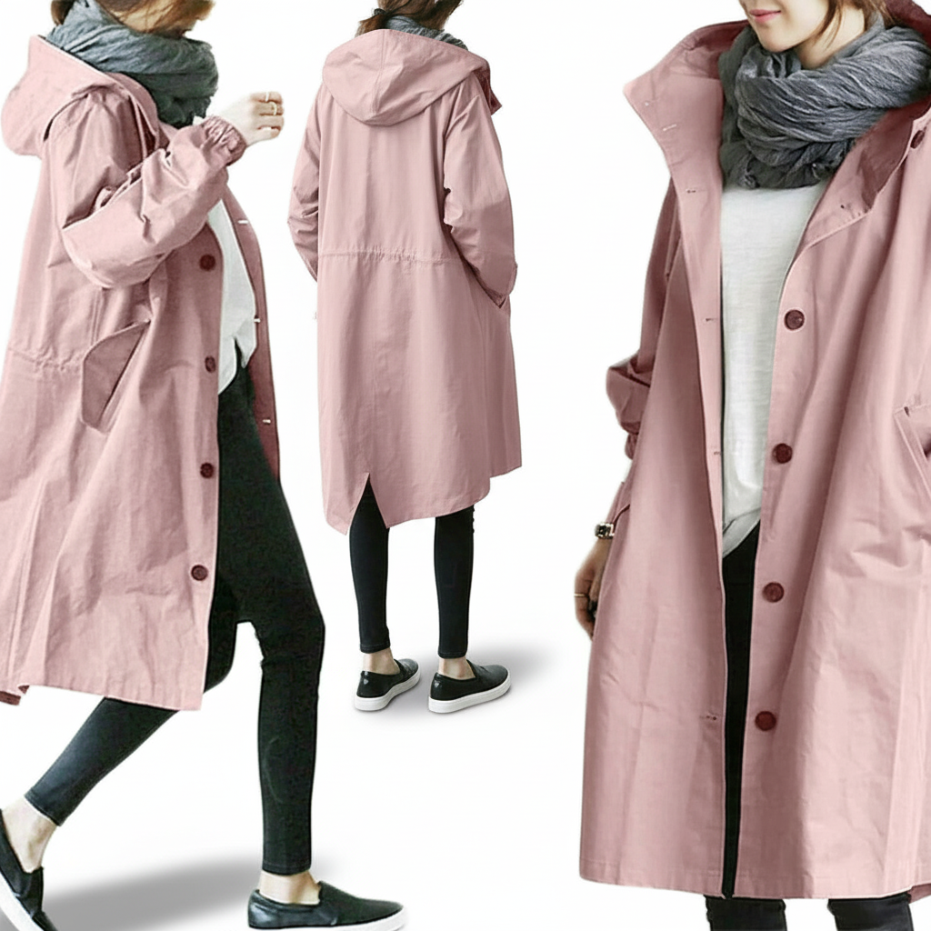 Ruth — Veste légère déperlante à capuche — Amielle Paris