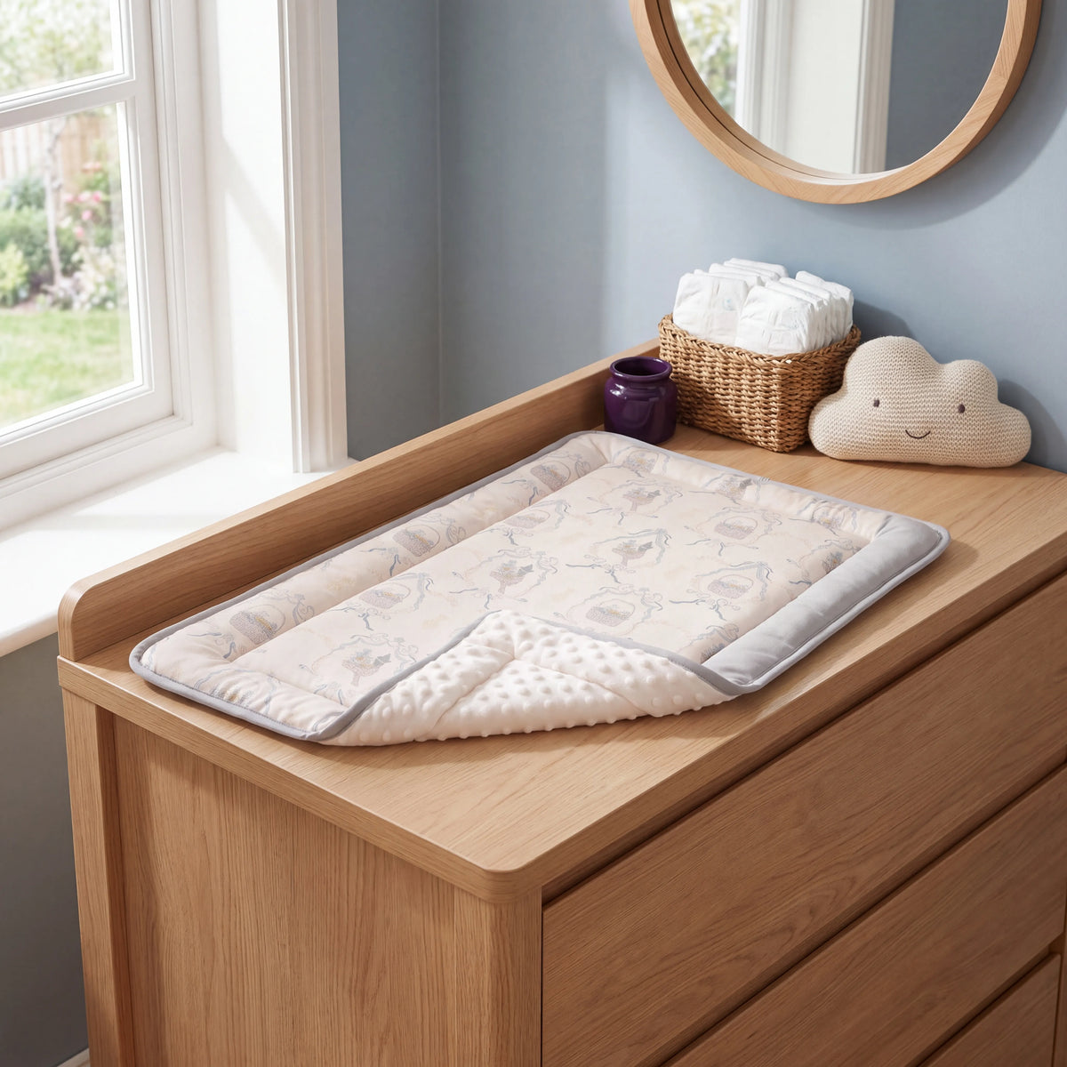 Matelas à langer réversible en mousseline — 80 × 40 cm — vue 5