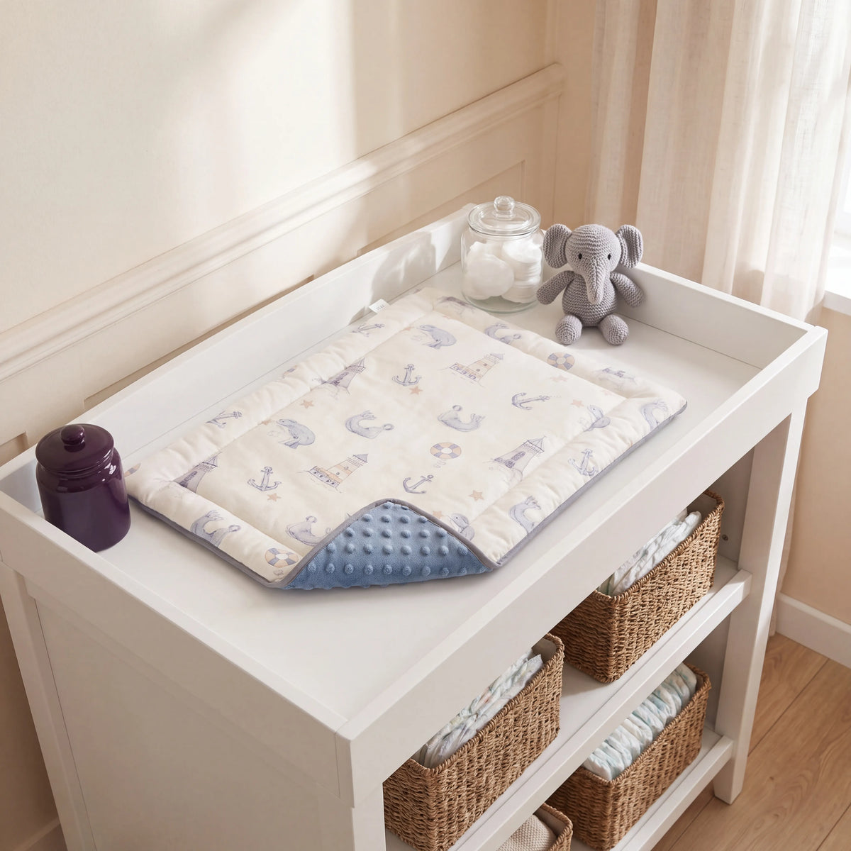 Matelas à langer réversible en mousseline — 80 × 40 cm — vue 7