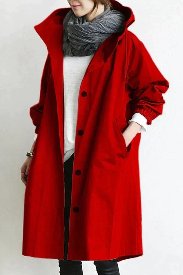 Isabella — Manteau à capuche et taille à nouer — Amielle Paris