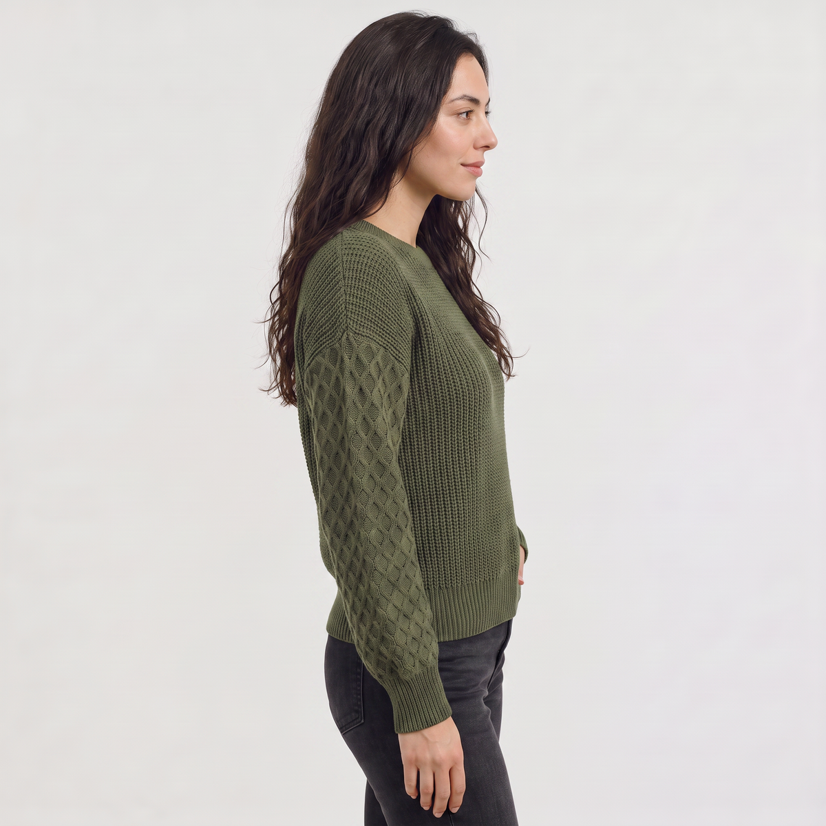 Pull en maille à manches lanternes texturées — Amielle Paris — vue 5