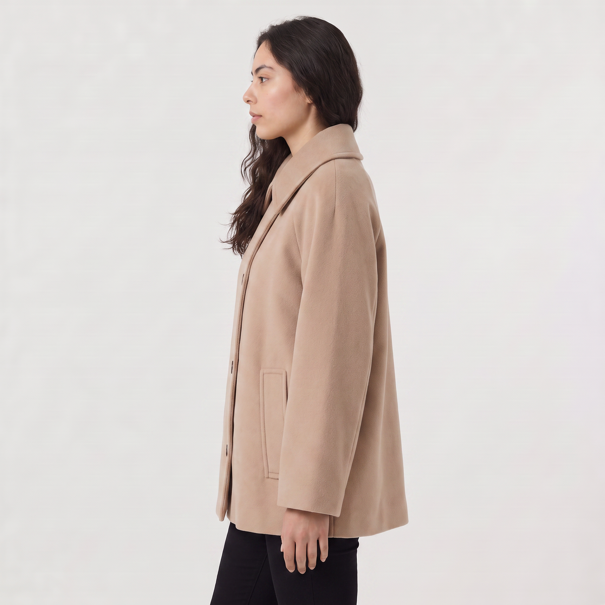 Manteau long ample à doublure contrastée — Amielle Paris — vue 5