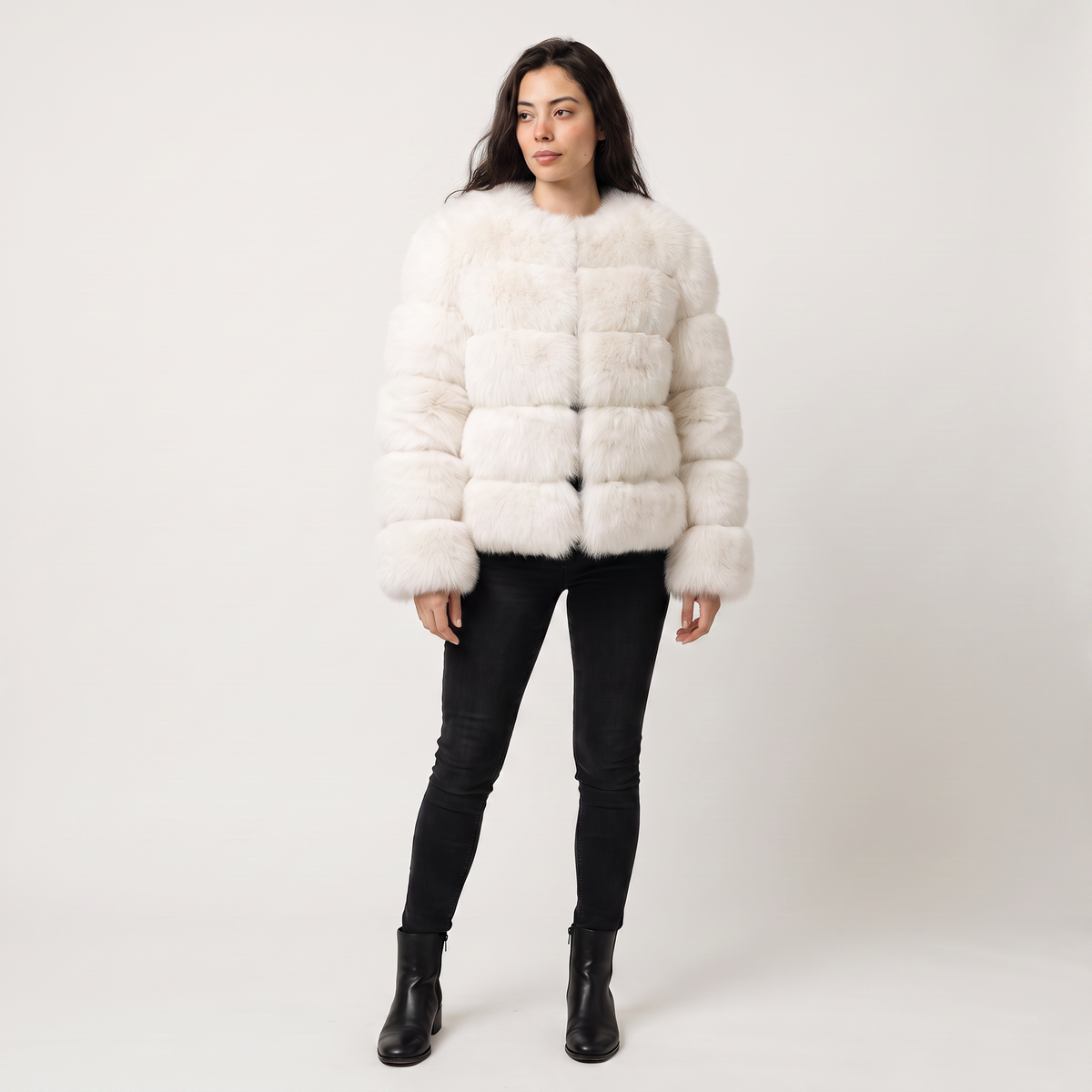 Veste en fausse fourrure à fermeture dissimulée — Amielle Paris — vue 5