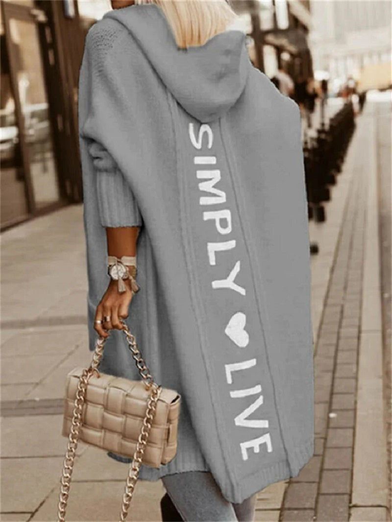 Gilet long sans manches à capuche — Amielle Paris
