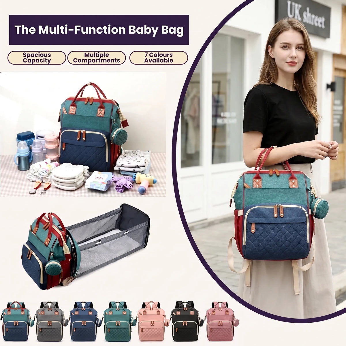 Sac à dos à langer avec accessoires de change — vue 5