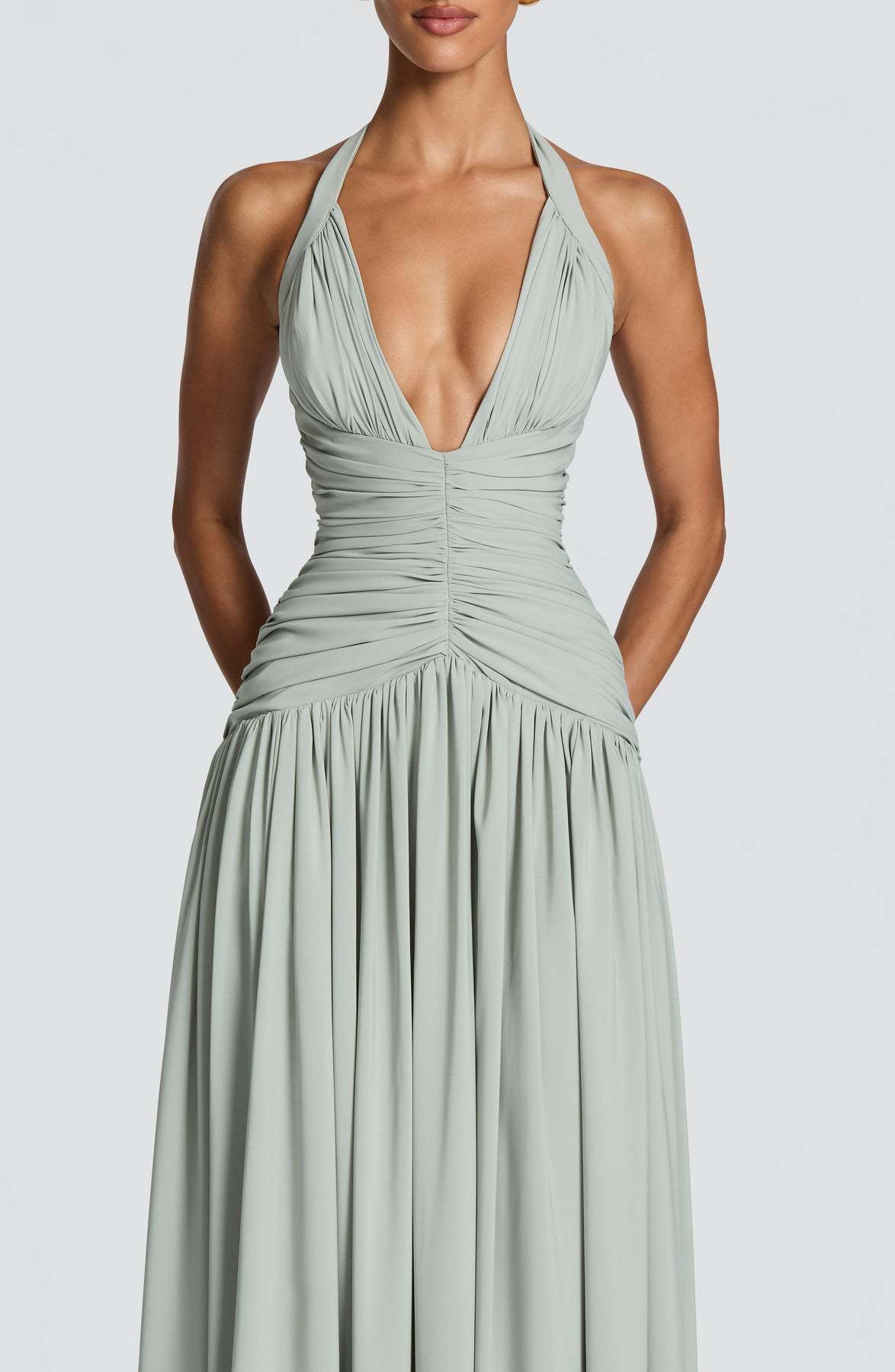 Robe longue dos nu à fente — Coline — Amielle Paris