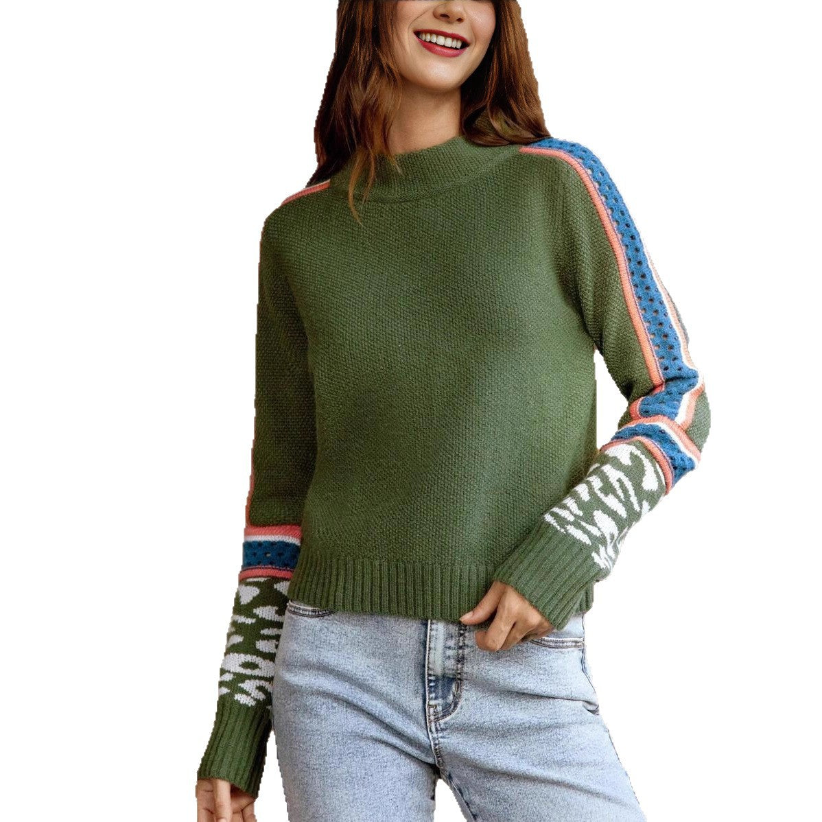 Pull à bandes rayées sur les manches — Amielle Paris