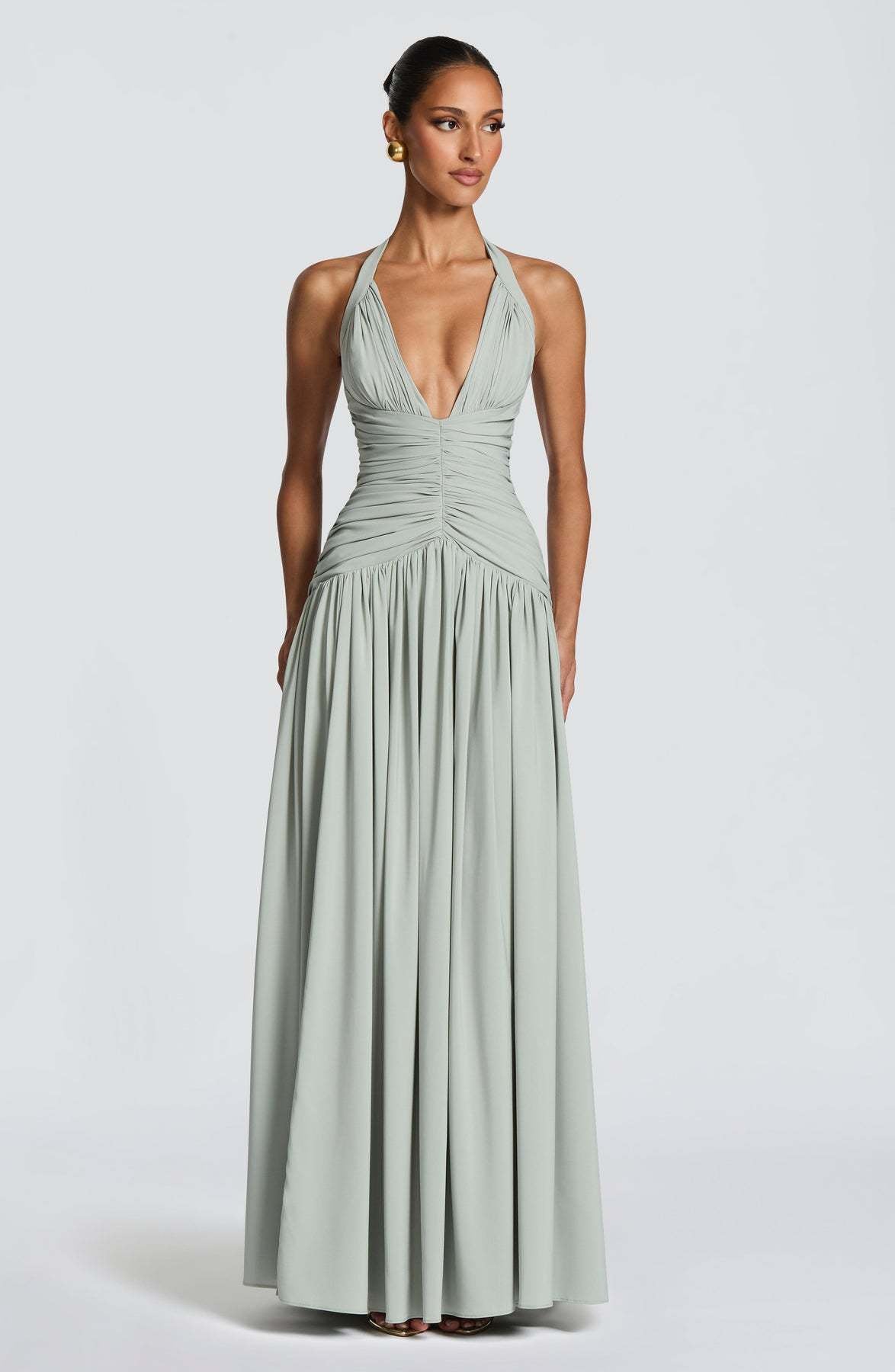 Robe longue dos nu à fente — Coline — Amielle Paris