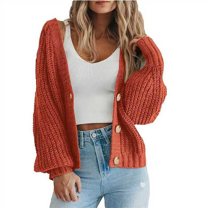 Gilet en grosse maille gaufrée à col V — Amielle Paris