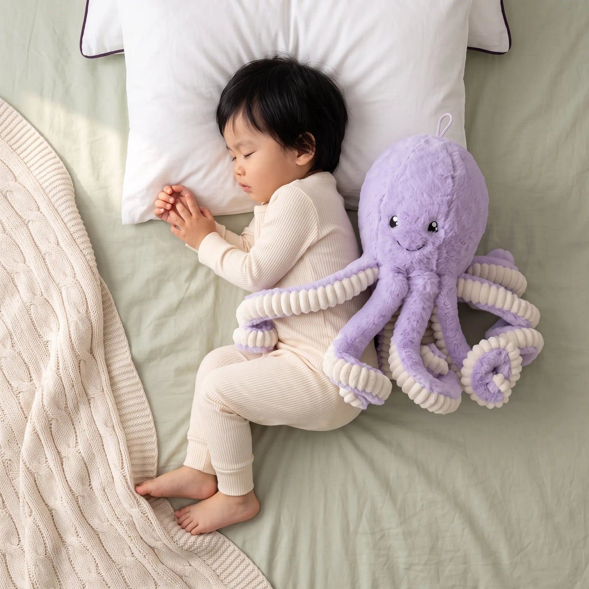Peluche pieuvre aux tentacules texturés — vue 4