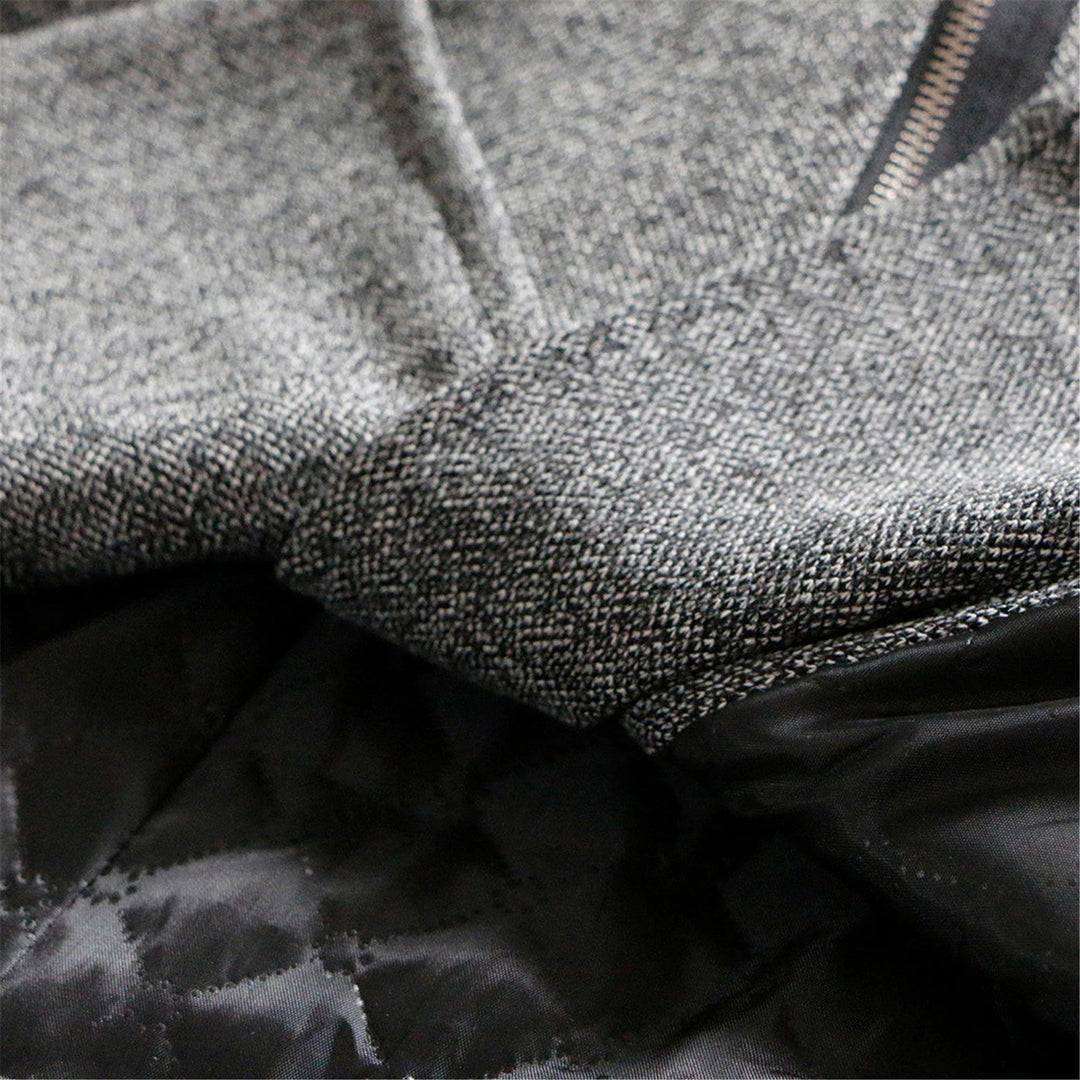 Manteau à capuche et zip asymétrique ceinturé — Amielle Paris