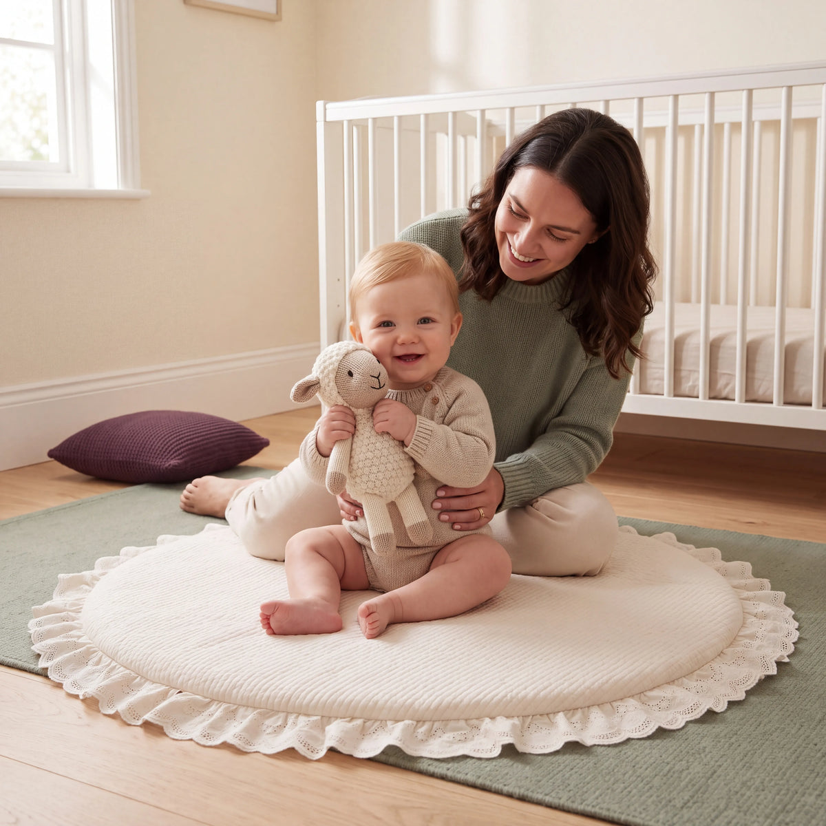 Tapis d’éveil rond déhoussable — 100 cm — vue 1