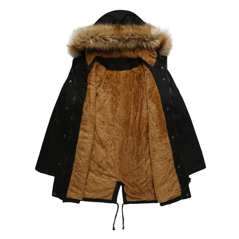 Parka à capuche, doublure polaire et cordon — Amielle Paris