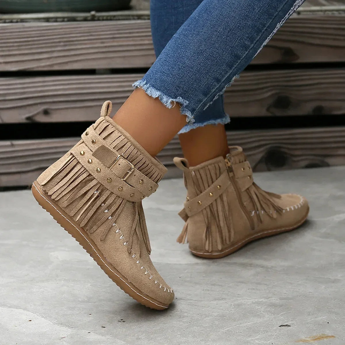 Bottines western à franges — vue 5